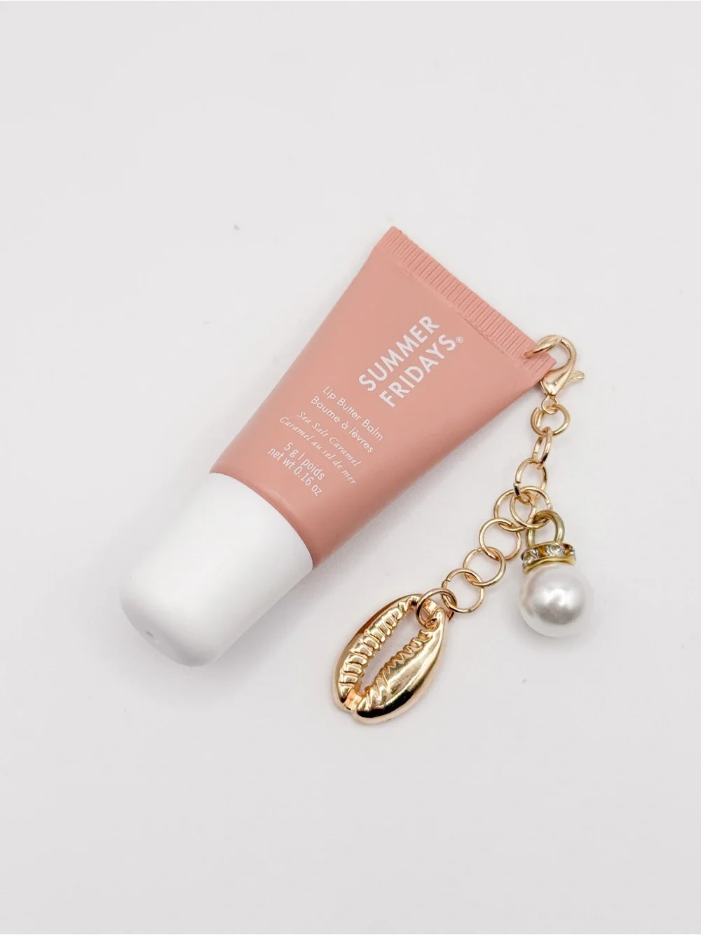 Summer Fridays Sea Salt Caramel Mini Lip Butter Balm + Beach Charm